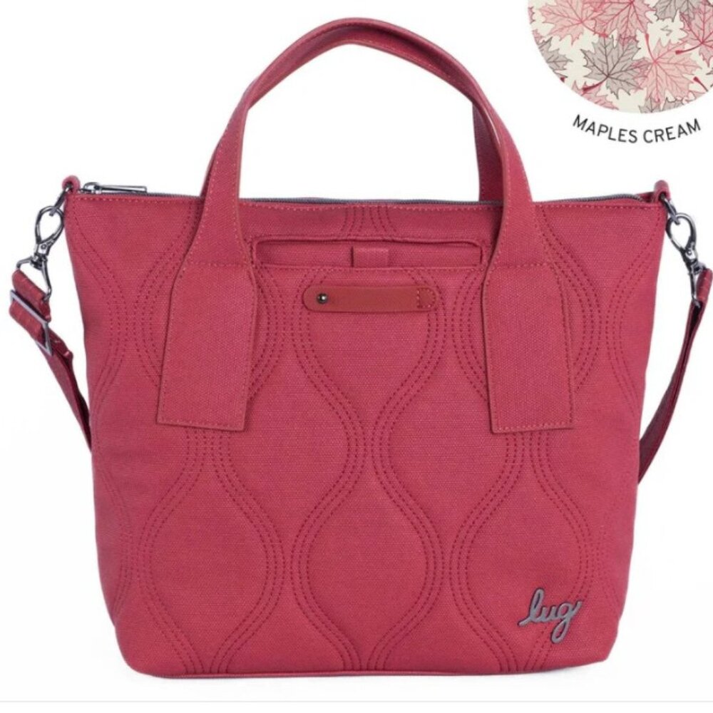 LUG Alto Matte Luxe VL Convertible Tote Bag - Rosewood Red
